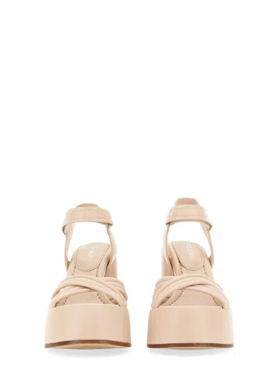 Shop Premiata Platform Sandal In Nude