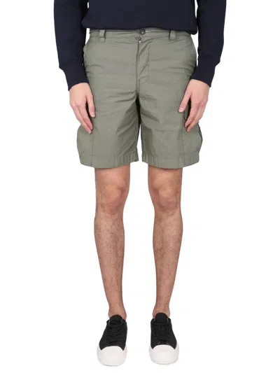 Shop Ps By Paul Smith Ps Paul Smith Bermuda Cargo In Military Green