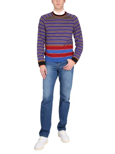 Shop Ps By Paul Smith Ps Paul Smith Jersey With Stripe Pattern In Multicolour