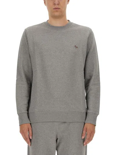 Shop Ps By Paul Smith Ps Paul Smith Sweatshirt With Zebra Patch In Grey