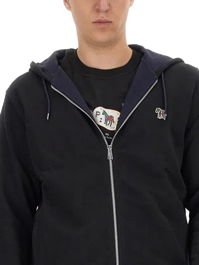 Shop Ps By Paul Smith Ps Paul Smith Sweatshirt With Zebra Patch In Black