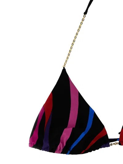 Shop Pucci 'marmo' Bikini Top In Multicolor