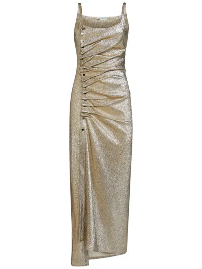 Shop Rabanne Paco  Long Dress In Golden