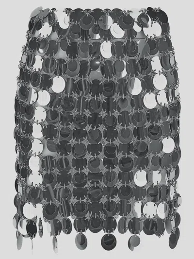 Shop Rabanne Skirt In Silver