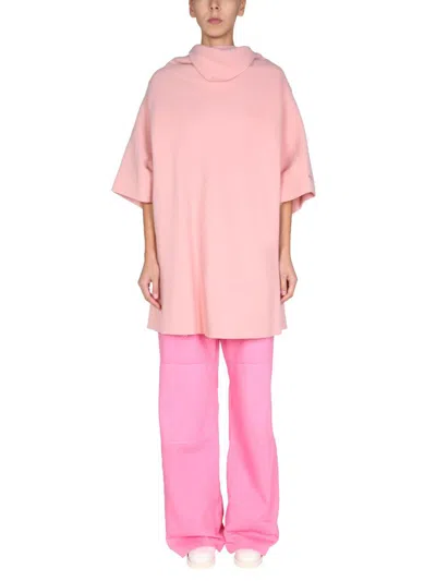 Shop Raf Simons "ataraxia" Wool Blend Dress In Pink