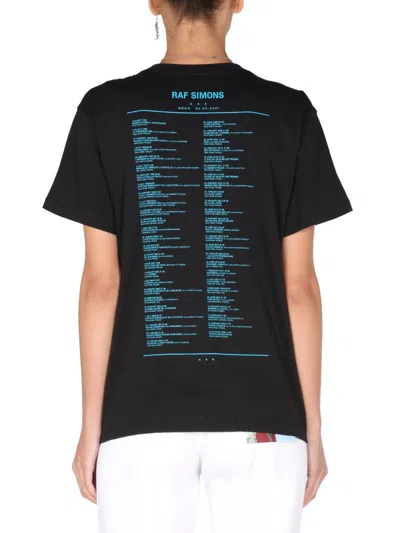 Raf Simons Regular Fit Ataraxia Tour T-shirt In Black