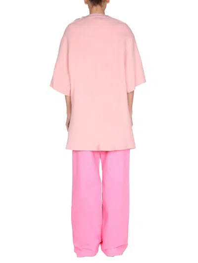 Shop Raf Simons "ataraxia" Wool Blend Dress In Pink