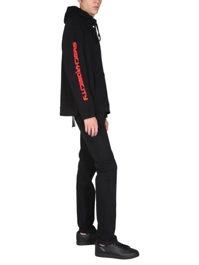Shop Raf Simons "sinchronicity" Sweatshirt In Black