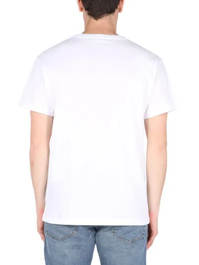 Shop Raf Simons Crew Neck T-shirt In White