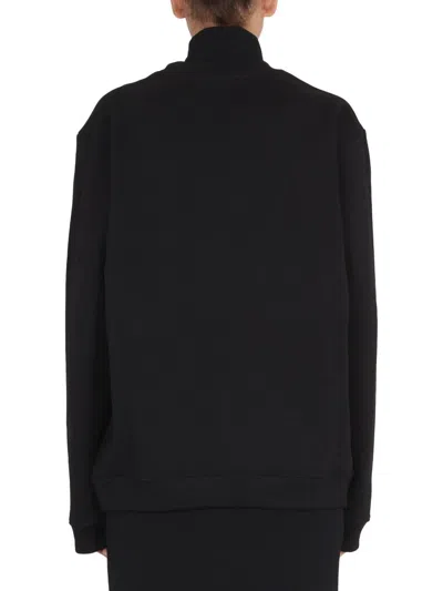 Raf Simons High Neck Graphic Print Knitwear In Black