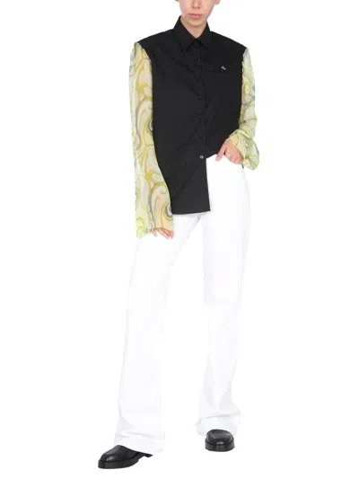 Raf Simons Woman Denim Pants White Size 26 Cotton In White