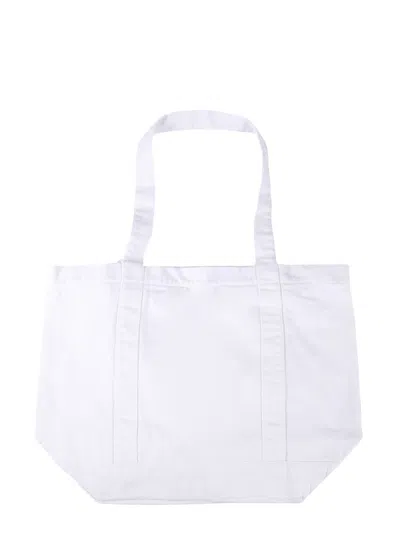 Shop Raf Simons Logo Shopping Bag In White