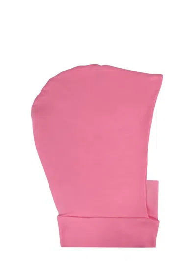 Raf Simons Pink Hoodie Neckpiece Beanie In Pink