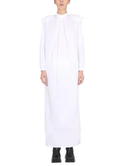 Raf Simons Ruffled Maxi Dress In White