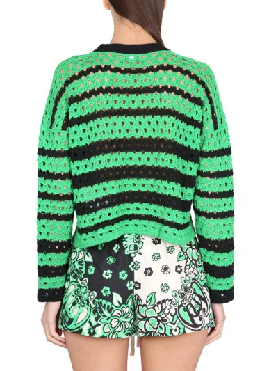 Shop Red Valentino Cotton Jersey In Green