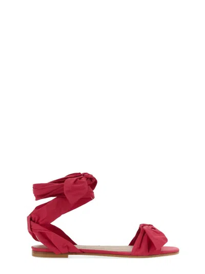 Shop Red Valentino Knot Me Up Sandal In Fuchsia