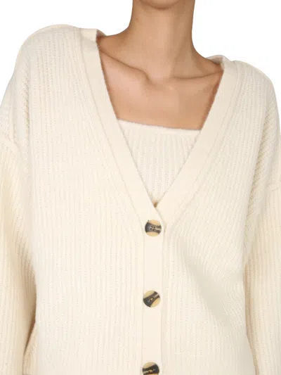 Shop Remain Birger Christensen Cardigan "karin" In Ivory