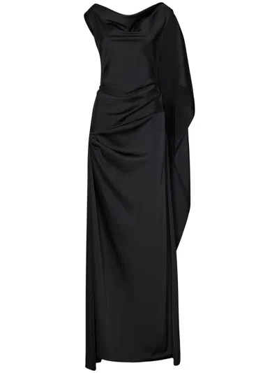 Shop Rhea Costa Long Dress In Black