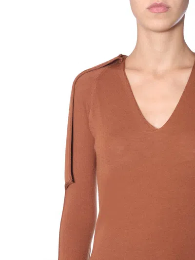 Shop Rick Owens "zionic" Sweater In Brown