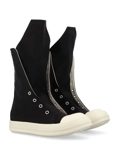 Shop Rick Owens Drkshdw Boot Woman's Sneakers In Black Milk