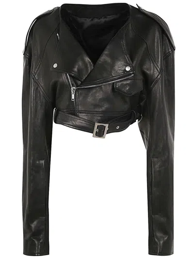Shop Rick Owens Micro Biker Jacket Clothing In Black
