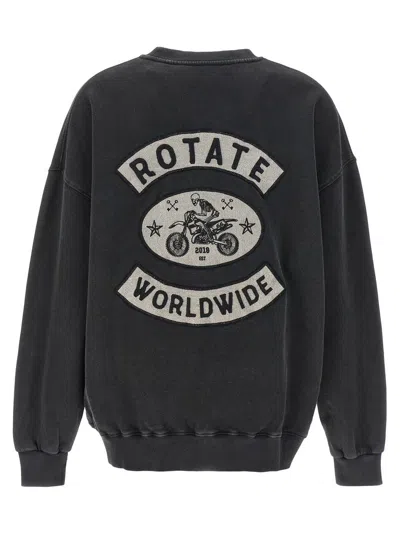 Shop Rotate Birger Christensen Rotate 'enzyme' Sweatshirt In Black