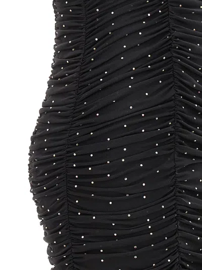 Shop Rotate Birger Christensen Rotate 'mesh Midi' Dress In Black