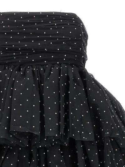 Shop Rotate Birger Christensen Rotate 'mesh Mini Ruffle' Dress In Black