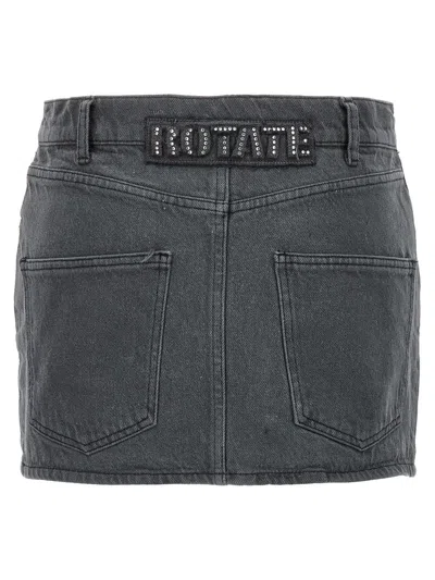 Shop Rotate Birger Christensen Rotate 'nela' Skirt In Gray