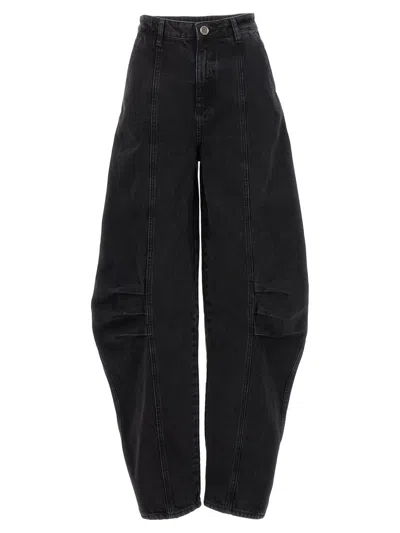 Shop Rotate Birger Christensen Rotate Carrot Fit Jeans In Black