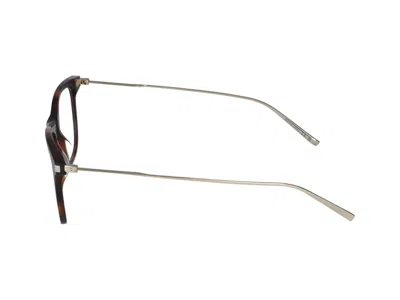 Shop Saint Laurent Eyeglasses In Havana Gold Transparent