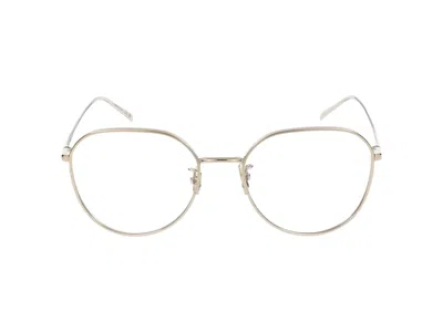Shop Saint Laurent Eyeglasses In Gold Gold Transparent