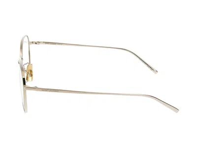 Shop Saint Laurent Eyeglasses In Gold Gold Transparent