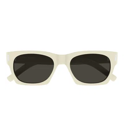 Shop Saint Laurent Eyewear Sunglasses In Ivory