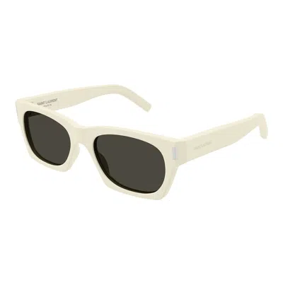 Shop Saint Laurent Eyewear Sunglasses In Ivory