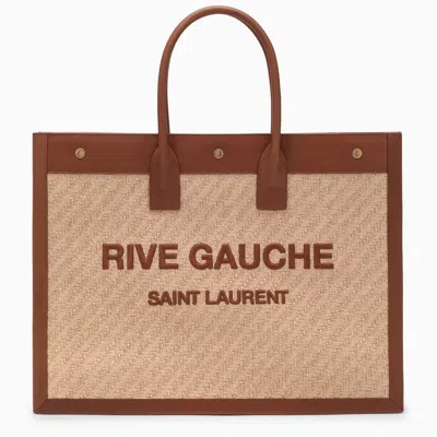 Shop Saint Laurent Rive Gauche Natural/ Tote Bag In Beige