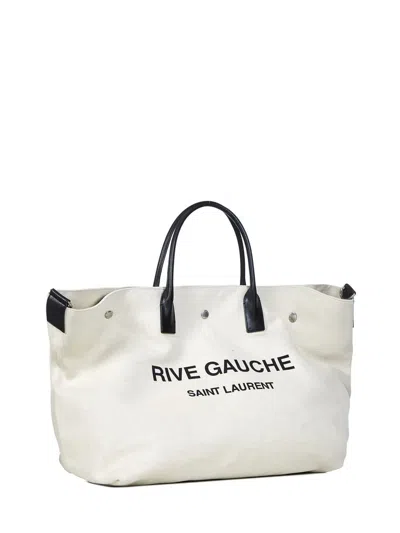 Shop Saint Laurent Rive Gauche Handbag In Black
