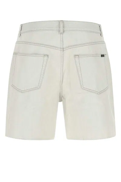 Shop Saint Laurent Shorts In White