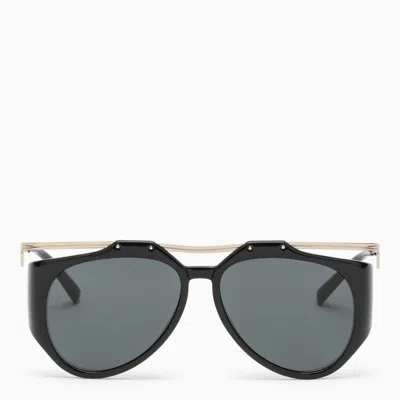 Shop Saint Laurent Sl M137 Amelia Sunglasses In Black