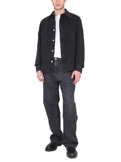 Shop Séfr Regular Fit Shirt "palak" In Black