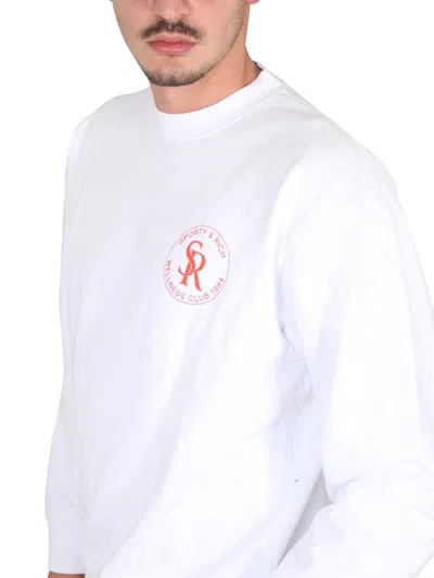 Shop Sporty And Rich Sporty & Rich Sweatshirt With Logo Unisex In White