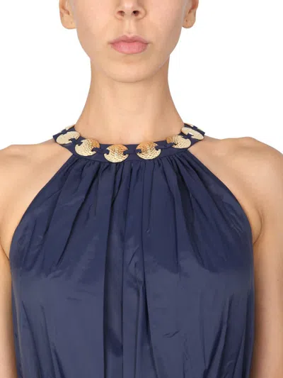 Shop Staud "benoit" Dress In Blue