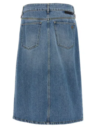 Shop Stella Mccartney Skirts In Mid Vintage Blue