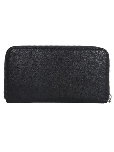 Shop Stella Mccartney Falabella Zipper Around Wallet In Black