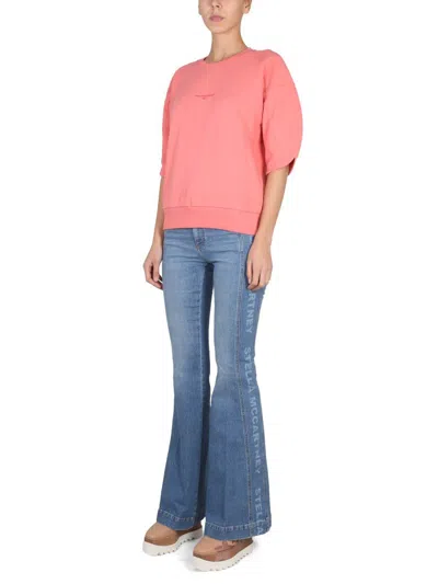 Shop Stella Mccartney Jeans With Logo In Blue