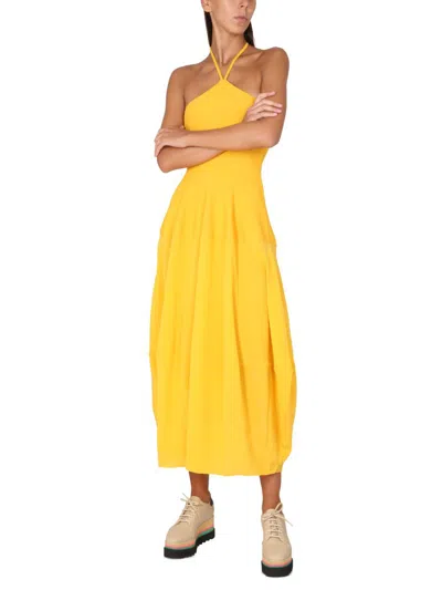 Shop Stella Mccartney Midi Dress In Yellow