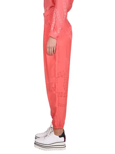 Shop Stella Mccartney Silk Blend Pants In Pink