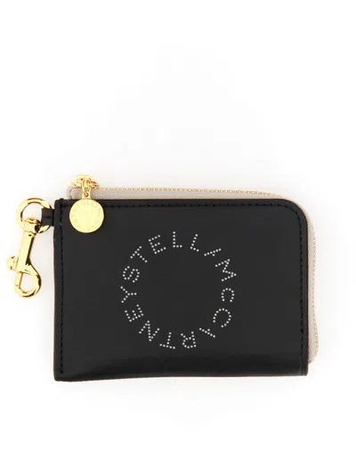 Stella Mccartney Stella Mc Cartney Two Tone Alternappa Card Holder In Black
