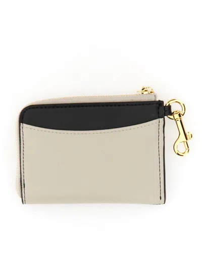 Stella Mccartney Stella Mc Cartney Two Tone Alternappa Card Holder In Black