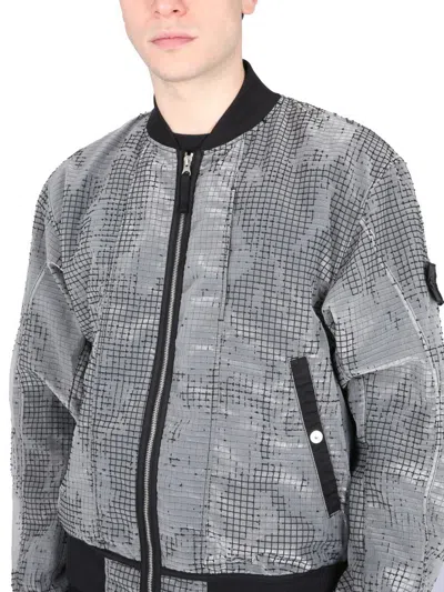 Shop Stone Island Shadow Project Distorted Bomber In Black